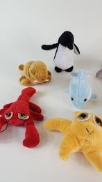 Zeedieren, oceaan dieren knuffels, serie van 8 stuks. 7C8, Ophalen of Verzenden, Gebruikt, Overige typen