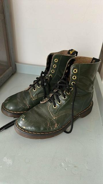 Vintage Dr Martens - groen - 30 jaar oud - maat 37 beschikbaar voor biedingen