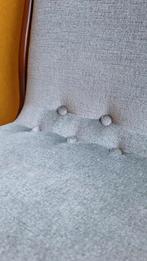 Awa vintage dinner chairs, teakhouten stoelen met mohair, Huis en Inrichting, Hout, Gebruikt, Blauw, Vintage