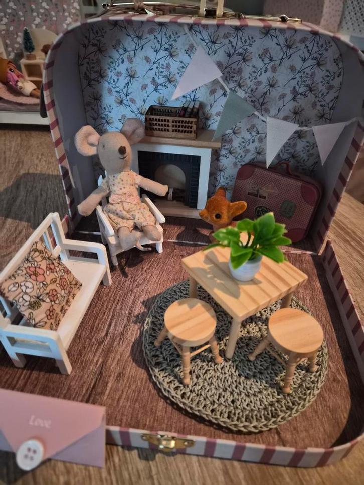 Maileg Muizenkoffertje Poppenhuisje, Kinderen en Baby's, Speelgoed | Poppenhuizen, Ophalen of Verzenden