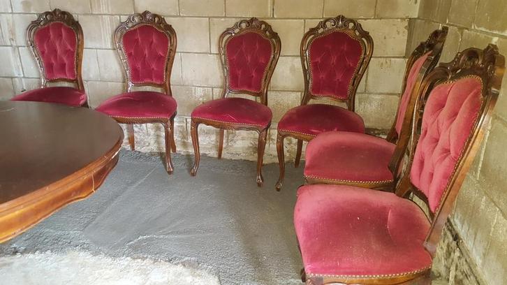 Barok eetkamer tafel met 6stoelen, Antiek en Kunst, Antiek | Meubels | Stoelen en Banken, Ophalen