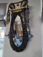 Paardenhaam Spiegel met Versiering, Ophalen, Rechthoekig, Minder dan 50 cm