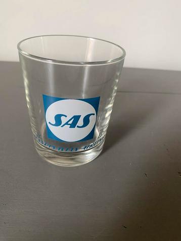 SAS Scandinavian Airlines Glas Vintage beschikbaar voor biedingen
