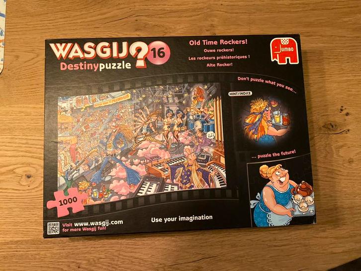 Wasgij Destiny 16 Old Time Rockers 1000 stukjes, Hobby en Vrije tijd, Denksport en Puzzels, Zo goed als nieuw, Legpuzzel, Ophalen of Verzenden