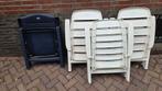 Verstelbare kunststof tuinstoelen 4x, Tuin en Terras, Tuinstoelen, Ophalen, Gebruikt, Kunststof