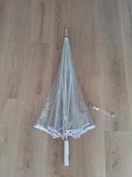 Doorzichtige witte paraplu, Ophalen, Transparant, Zo goed als nieuw, Wit