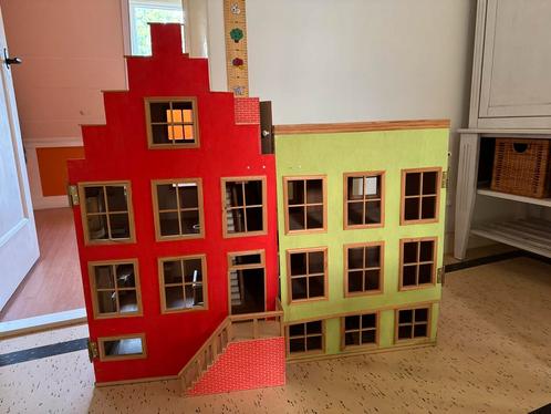 Handgemaakt Poppenhuis Amsterdams Grachtenpand, Kinderen en Baby's, Speelgoed | Poppenhuizen, Gebruikt, Poppenhuis, Ophalen