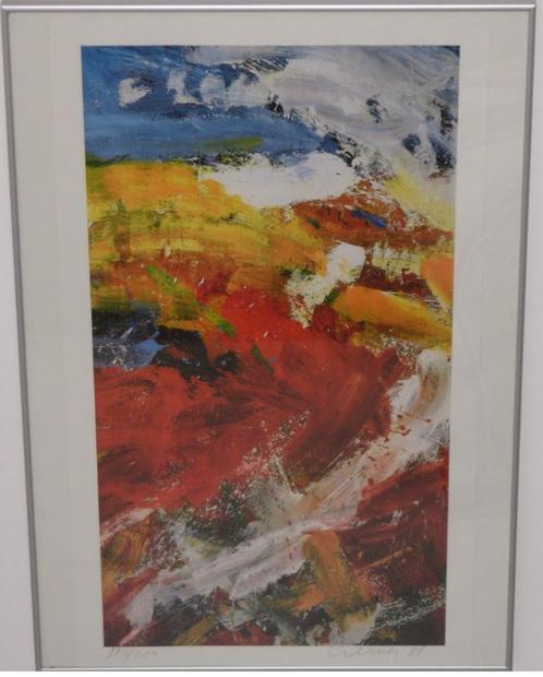 prachtige litho print van Jan Cremer, Gobi II uit 1988., Antiek en Kunst, Kunst | Litho's en Zeefdrukken, Ophalen of Verzenden