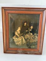 Oud Schilderij - Muziekles van Gerard ter Borch (1617-1681), Antiek en Kunst, Kunst | Schilderijen | Klassiek, Ophalen of Verzenden