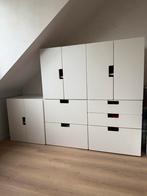 Stuva/Stamstad Ikea Witte kast met Lades en Deuren, Ophalen, Overige materialen, 100 tot 150 cm, 100 tot 150 cm