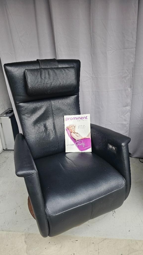 Prominent Toscane sta op relax stoel maat Small, Huis en Inrichting, Fauteuils, Zo goed als nieuw, Leer, 50 tot 75 cm, Minder dan 75 cm