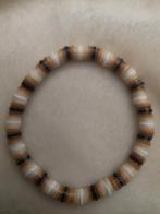 Polymeer kralen armband bruin tinten 17cm, Sieraden, Tassen en Uiterlijk, Armbanden, Bruin, Kunststof of Plastic, Nieuw, Ophalen of Verzenden