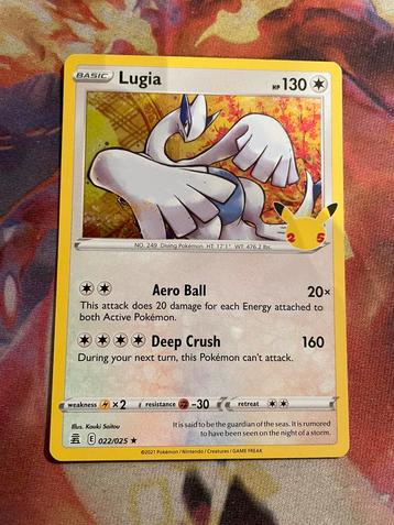 Pokemon LUGIA Rare Holo 022/025 (Celebrations) beschikbaar voor biedingen