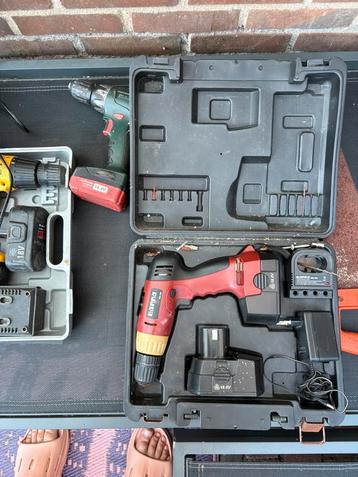 boormachines Metabo & Gamma (incl. koffers en opladers) beschikbaar voor biedingen