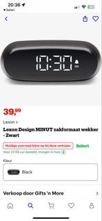 Lexon Minut Zakformaat Wekker - Nieuw, Ophalen of Verzenden, Nieuw, Digitaal, Wekker of Tafelklok