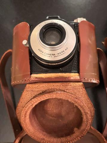 Vintage Agfa Clack Camera met leren tas beschikbaar voor biedingen