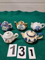 -	Mini theepotten 5 stuks, Verzamelen, Ophalen of Verzenden