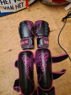 kickboks handschoenen + scheenbeschermers, Maat XS of kleiner, Ophalen, Zo goed als nieuw, Overige