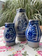 Keulse Vazen Set - Antiek Keramiek en Aardewerk - Blauw Deco, Antiek en Kunst, Antiek | Keramiek en Aardewerk, Ophalen of Verzenden