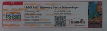 Postcodeloterij bon 72 Legoland Discovery Centre Scheveninge beschikbaar voor biedingen