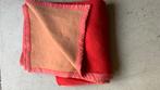 Vintage Rode Wollen Deken,bedsprei,2x2, Ophalen of Verzenden, Zo goed als nieuw