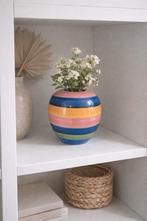 Kleurrijke keramische vaas, Ophalen of Verzenden