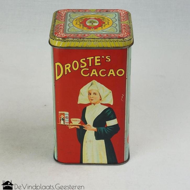 Vintage Droste cacaoblik met verpleegster, Verzamelen, Blikken, Zo goed als nieuw, Overige, Droste, Ophalen of Verzenden