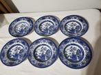 Servies Old Willow bord borden 6 stuks Engels Aardewerk, Antiek en Kunst, Ophalen