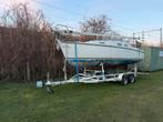 Zeilboot 7,5m met motor en trailer, Watersport en Boten, Ophalen, Gebruikt, Tourjacht of Cruiser, 6 tot 9 meter
