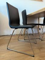 Set van 4 IKEA Volfgang stoelen en 1 Volfgang krukje, Ophalen, Overige materialen, Zwart, Zo goed als nieuw