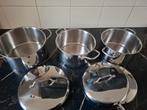 3 Hema kookpannen + 1 BK kookpan, Ophalen, Rvs, Pannenset