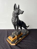 Art-deco beeld Duitse herder, Verzamelen, Beelden en Beeldjes, Ophalen of Verzenden, Zo goed als nieuw, Dier