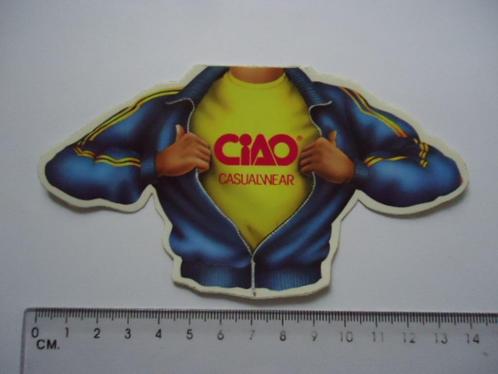 sticker CIAO mode merk retro stirp casual wear retro, Verzamelen, Stickers, Zo goed als nieuw, Overige typen, Verzenden