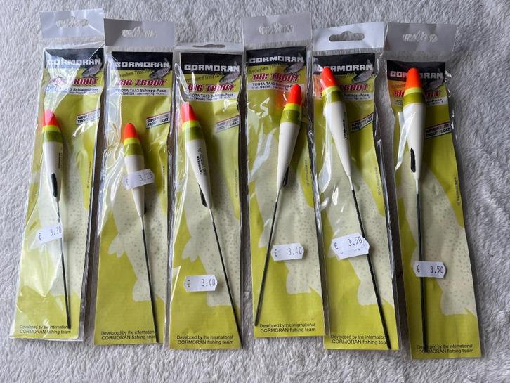 adv 110 / NIEUW mIxset 6 forel dobbers CORMORAN, Watersport en Boten, Hengelsport | Roofvissen, Nieuw, Dobber of Lood, Ophalen of Verzenden