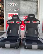 Sparco R333 Zwart Grijs Kuipstoel Sportstoel Racestoel, Auto diversen, Tuning en Styling, Ophalen of Verzenden