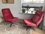 2 rode IKEA lounge stoelen, Ophalen, Gebruikt, 75 tot 100 cm, Stof