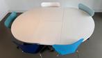 Mooie design eettafel –  uitschuifbaar– Deens designstijl, Huis en Inrichting, Ophalen, Kunststof, Gebruikt, Rond