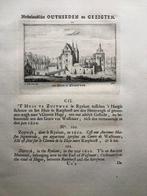 102 / Huis te Zuidwijk Rhijnland Kopergravure 1732, Ophalen of Verzenden