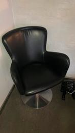 Musterrring design stoelen zwart leer en draaivoet, Huis en Inrichting, Stoelen, Ophalen, Gebruikt, Zwart, Leer