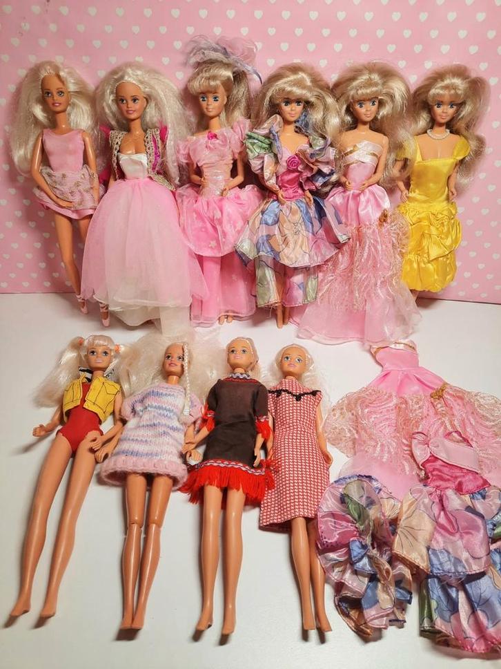19 Vintage Sindy en Petra poppen 80s en 90s, Verzamelen, Poppen, Gebruikt, Pop, Ophalen of Verzenden