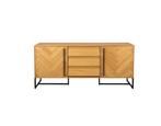 Dutchbone Class Dressoir Hoog Eikenhout Bruin | Van €1649 nu, Huis en Inrichting, Kasten | Dressoirs, Dutchbone, Eikenhout, Nieuw