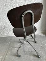 Vintage naaistoel / bureaustoel, Huis en Inrichting, Gebruikt, Vintage, retro, brocante, Bruin, Eén