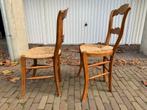 Oude houten stoeltjes met biezen zitting (set van 2 stuks), Ophalen