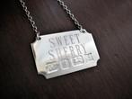 Zilver Engels Zilveren Fles- of Karaf Etiket - SWEET SHERRY, Ophalen of Verzenden, Zilver