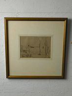 Ids Wiersma tekening Boerderij, Antiek en Kunst, Ophalen of Verzenden