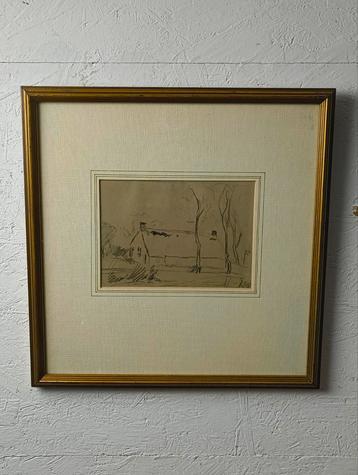 Ids Wiersma tekening Boerderij  beschikbaar voor biedingen