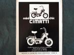 Cimatti bromfiets 1971 - originele advertentie, Ophalen of Verzenden, Zo goed als nieuw, Motoren