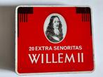 Oud blikje Willem II sigaren Jaren'70, Verzamelen, Rookartikelen, Aanstekers en Luciferdoosjes, Verzenden, Gebruikt, Tabaksdoos of Verpakking