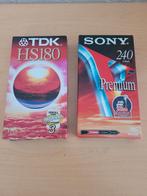VHS Banden - TDK HS180 & Sony Premium 240, Alle leeftijden, Ophalen of Verzenden, Nieuw in verpakking, Overige genres