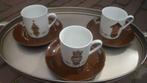 kop & schotel Klokken servies No 1 3 4 Nutroma koffiekop 3x, Ophalen of Verzenden